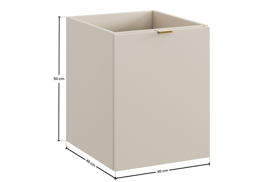 Dalia Cashmere Szafka pod Blat 40 cm 1 Drzwi z Koszem na Pranie