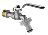 Zawór kulowy czerpalny ogrodowy z adapterami - 1/2"