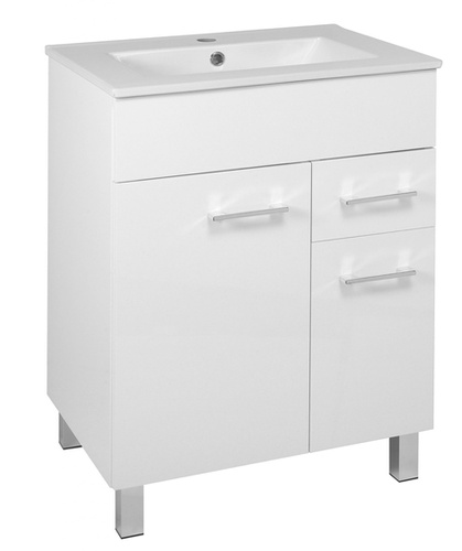 Astor Szafka Z Umywalką 60 cm Laura Biały Połysk