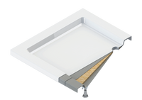 Brodzik akrylowy prostokątny 80x90 cm Jasmin