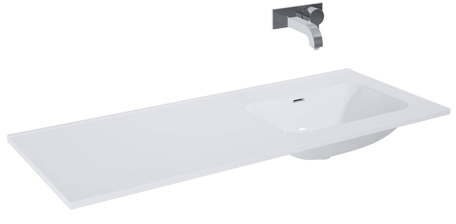 Elita Umywalka Meblowa Skappa 120 Bez Otworu Prawa (60+60), Ceramiczna Biały