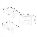 WOOD-01 - Szafka Pod Umywalkę 2S 80cm Dąb Wotan
