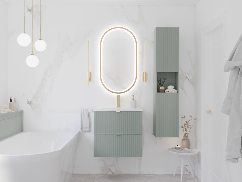 Szafka Pod Umywalkę 60 cm 2D LINE REED GREEN