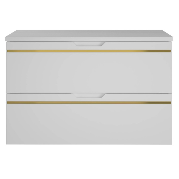 ESPERO-01 - Szafka pod Umywalkę z Blatem 2S 80cm Biały Mat Zestaw-1