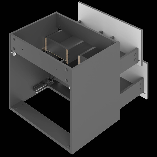 XILO-02 - Szafka pod Umywalkę z Blatem 2S 60cm Szary Mat Zestaw-1