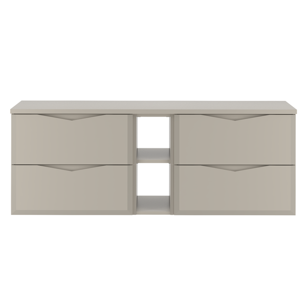 DELICA-02 - Szafka pod Umywalkę z Blatem i Regałem 4S 140cm Kaszmir Zestaw-7