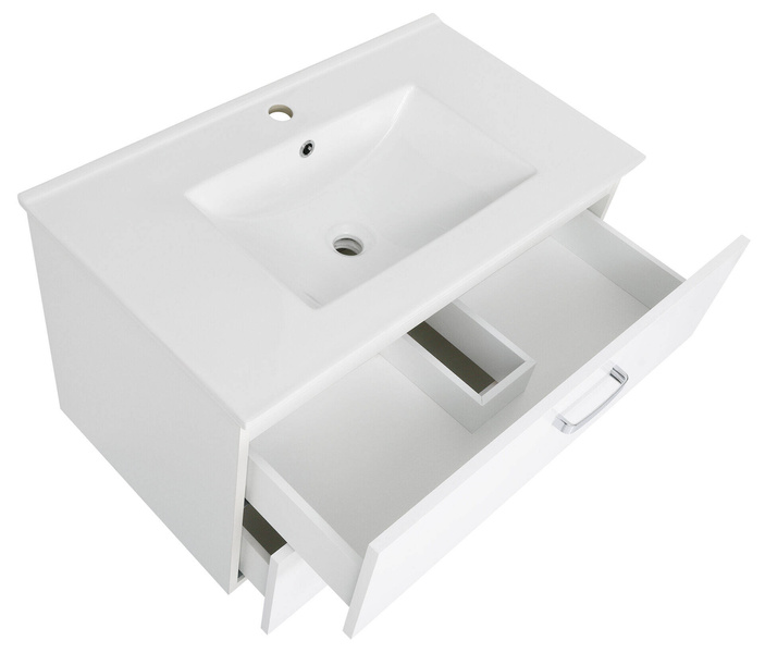 Astor Szafka Z Umywalką Toscania 80 cm Biały Połysk Biały Mat