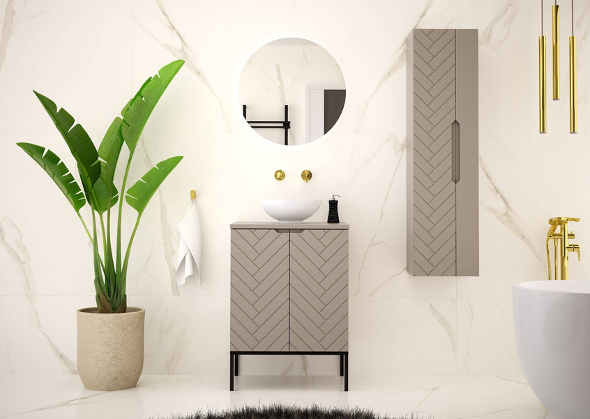 ASPEN-10 - Słupek Wysoki 2-drzwiowy 130cm Kaszmir