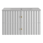 AQUA-01 - Szafka z Umywalką 2S 80cm Biały Mat Zestaw-3