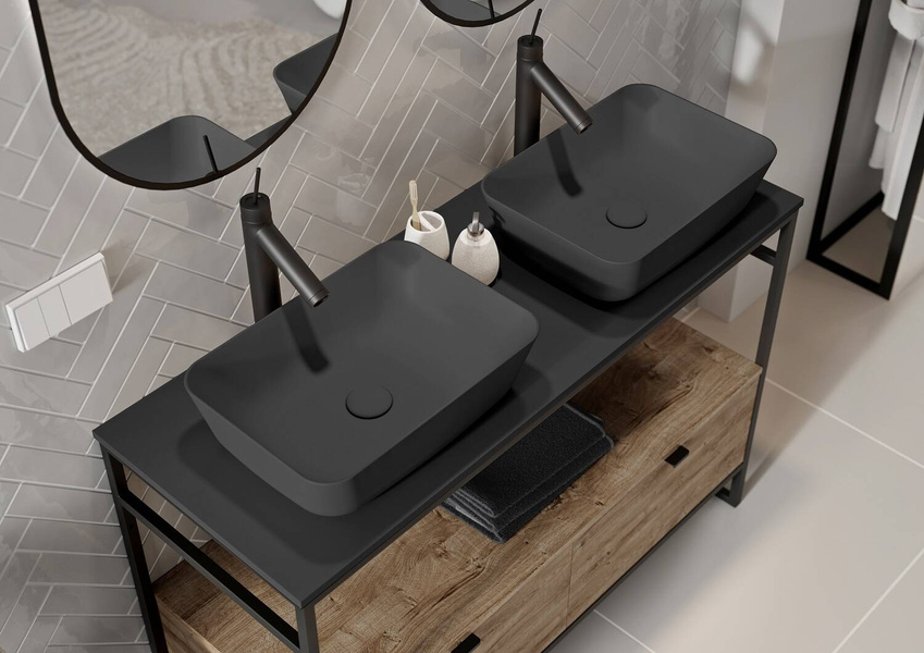 Elita Korek Umywalkowy Klik-Klak Antracyt Mat