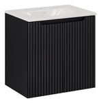 Szafka z umywalką 60 cm Nova Black z drzwiami 