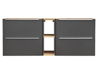 Podwójna szafka pod umywalkę 140 cm Capri Cosmos 820 + blat + słupek