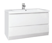 Oristo Szafki z umywalką 125 cm BRYLANT białe L