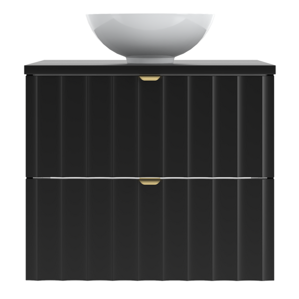 ARCOS-06 - Szafka z Umywalką i Blatem 2S 60cm Czarny Mat Zestaw-5