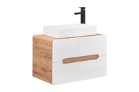 Szafka nastawna 80 cm Aruba + umywalka nastawna biała