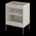 ASPEN-09 - Szafka Pod Umywalkę 2D 60cm Kaszmir Czarny Stelaż