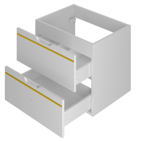ESPERO-02 - Szafka pod Umywalkę z Blatem i Regałem 4S 140cm Biały Mat Zestaw-7