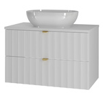 ARCOS-07 - Szafka z Umywalką i Blatem 2S 80cm Biały Mat Zestaw-2