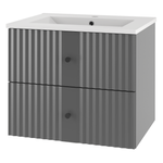XILO-02 - Szafka z Umywalką 2S 60cm Szary Mat Zestaw-3