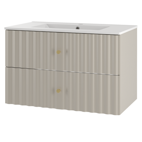 AQUA-01 - Szafka z Umywalką 2S 80cm Kaszmir Zestaw-3