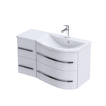 Oristo Szafka z umywalką 90 cm OPAL biała prawa