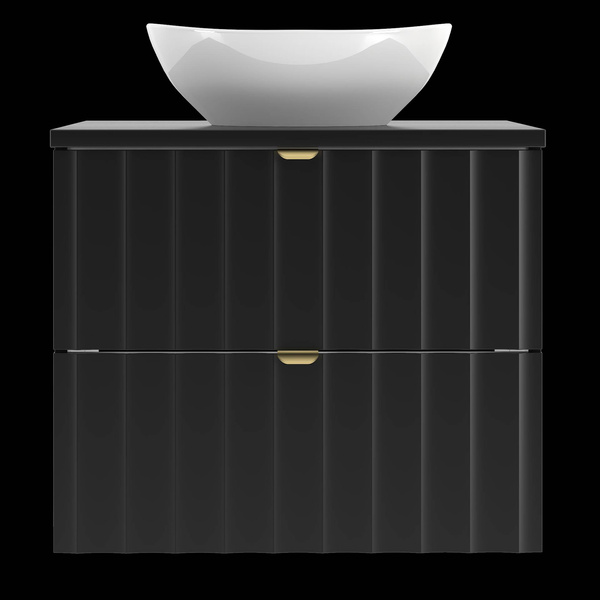 ARCOS-06 - Szafka z Umywalką i Blatem 2S 60cm Czarny Mat Zestaw-2