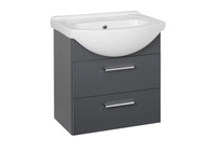 Astor Szafka Z Umywalką 50 cm Aspen Antracyt Połysk