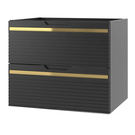 VESPER-02 - Szafka Pod Umywalkę 2S 60cm Czarny Mat