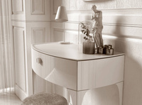 Oristo Szafka Z NÓŻKAMI z blatem w białym macie 82 cm 1S LOUIS biała połysk