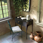 Oristo Lustro w ramie 50 cm LOUIS czarny połysk