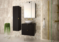 ARCOS-06 - Szafka z Umywalką i Blatem 2S 60cm Czarny Mat Zestaw-2