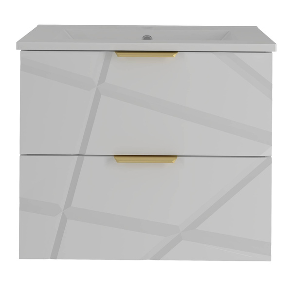 RADOM-07 - Szafka z Umywalką 2S 60cm Biały Mat Zestaw-1