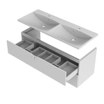 Oristo Szafka z umywalką 120 cm SIENA biały połysk