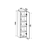 ARCOS-08 - Słupek Wysoki 1-drzwiowy 130cm Biały Mat