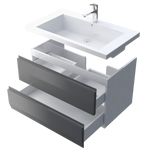 Oristo Szafka z umywalką 85 cm BRYLANT biała