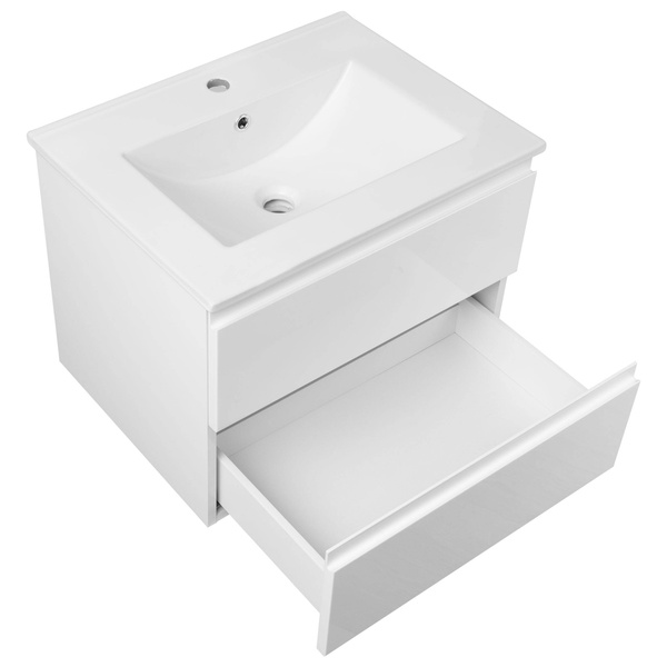 Astor Zestaw Reno 60 cm Szafka z Umywalką Biały Połysk