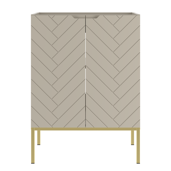 ASPEN-09 - Szafka Pod Umywalkę 2D 60cm Kaszmir Złoty Stelaż