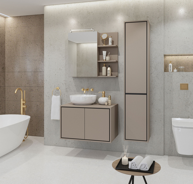 Irvine - Szafka Pod Umywalkę 2D Congo Czarny Onyks