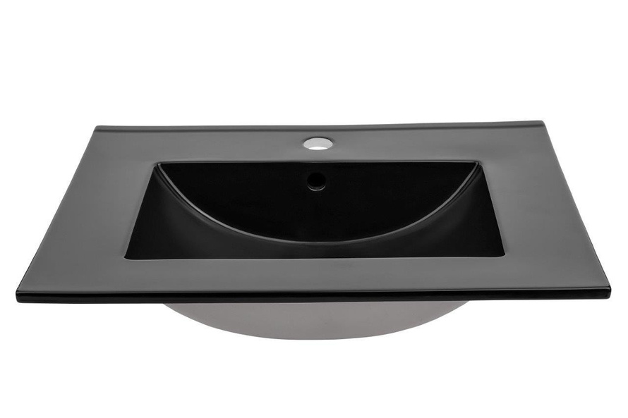 Nowoczesna umywalka E-8003-60 LAVA BLACK MATT BLACK