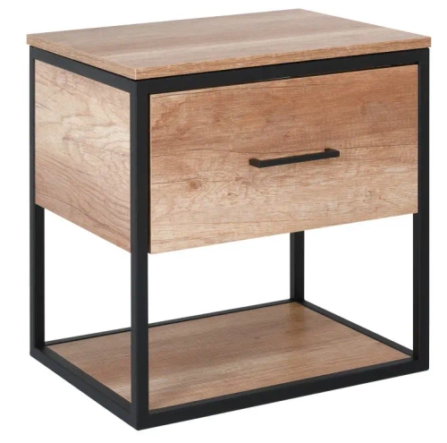 Astor Szafka Pod Umywalkę 50 cm Z Blatem I Szufladą Wisząca Beta Dąb Country/Czarny Mat