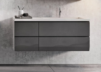 Oristo Szafki z umywalką 85 cm BRYLANT grafitowe P