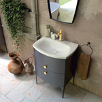 Oristo Lustro w ramie 50 cm LOUIS granatowy mat