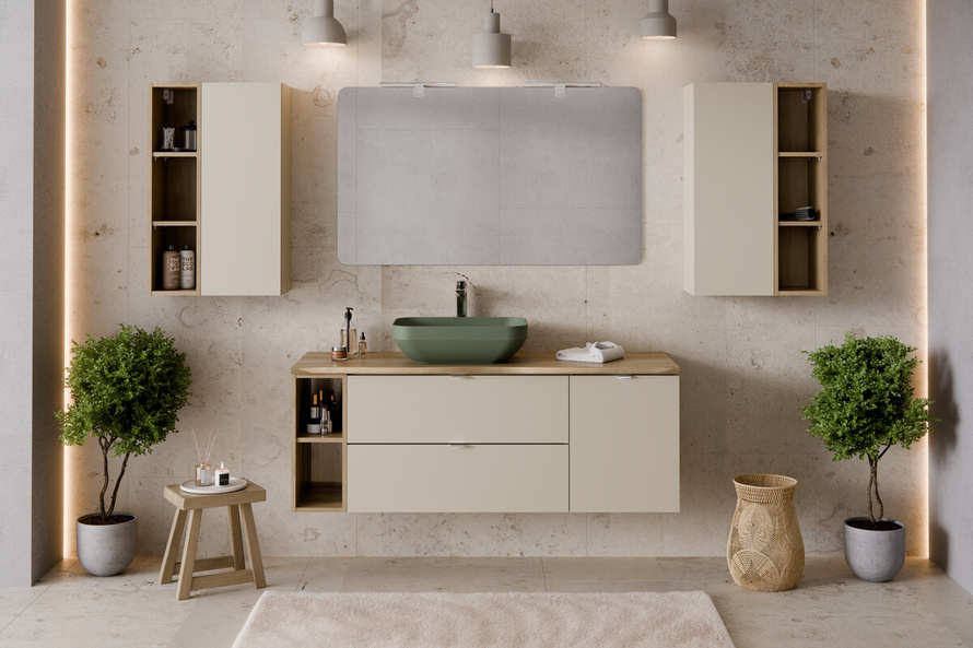 Dalia Cashmere Szafka pod Blat 40 cm 1 Drzwi z Koszem na Pranie