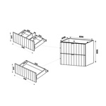 ARCOS-06 - Szafka z Umywalką i Blatem 2S 60cm Biały Mat Zestaw-2