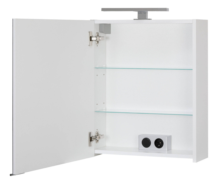 Astor Szafka Z Lustrem 50 cm Fabian Biały Połysk