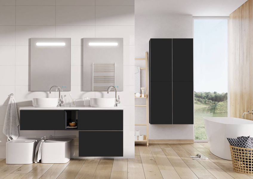 Elita Szafka Wisząca Look Slim 20 Czarny Mat