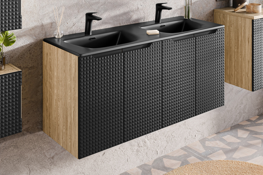 Szafka Pod Umywalkę 60 cm 2D Luxor Black