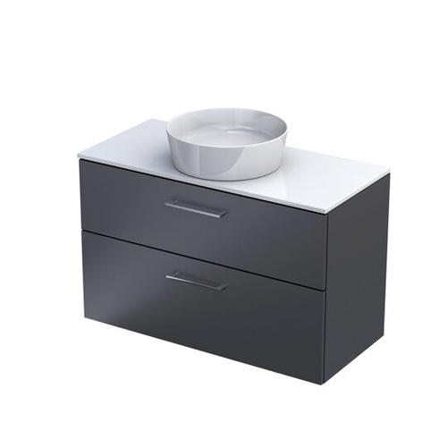 Oristo Szafka pod Umywalkę z Blatem GEO 100 cm Grafit Mat