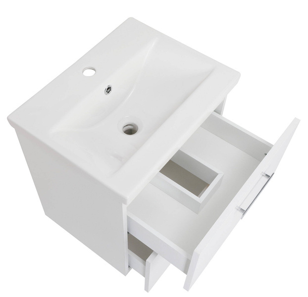 Astor Szafka Z Umywalką 50 cm Toscania Biały Połysk Biały Mat