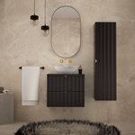 ARCOS-06 - Szafka z Umywalką i Blatem 2S 60cm Czarny Mat Zestaw-2